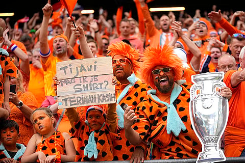 Netherlands fans in Hamburg